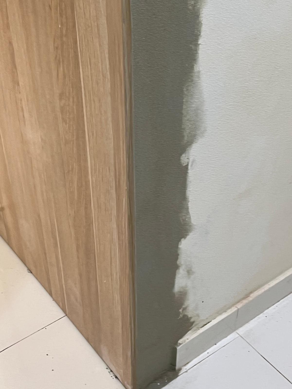 Close up of a rendered door reveal repaired and squared up in a Sydney home